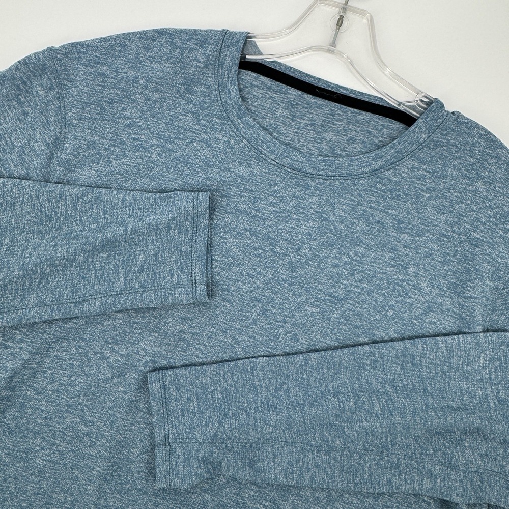 Lululemon Men's Long Sleeve Vented Tech Athletic‎ Shirt  Heathered Aqua Size XL